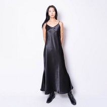 [유주얼제작] 새틴 실크 슬립 나시 맥시 롱원피스 뷔스티에 셀프웨딩 드레스
