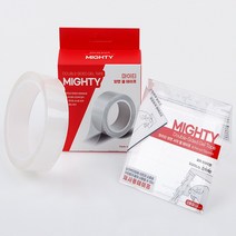 초강력 다용도 양면 투명 겔테이프(30mm 1M)+사각 겔스티커(28mm 27pcs)
