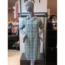 PAT PAT 여성 여름 린넨혼방 빅체크 일자 원피스 1H42802-700