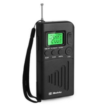 휴대용 미니 라디오 핸드 헬드 AM FM 듀얼 밴드 스테레오 포켓 라디오 수신기 LED 디스플레이 스피커 알람 시계 포켓 라디오, W-202