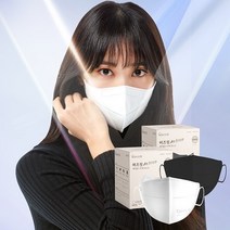 [버즈핏] KF94 새부리형 에어쉴드 마스크 블랙/화이트 (50매 / 100매) 골라담기, 50매 (XL) 화이트