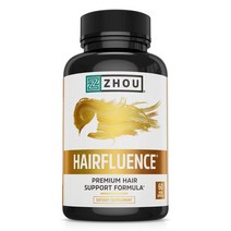 Zhou Nutrition 비오틴 함유 모발 영양제 포뮬라 미네랄 비타민 성장 보조제, 1병