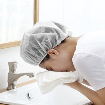 큐티 물방울 샤워캡(그레이) / 방수 헤어캡