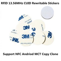 RFID CUID 키 태그 스티커 라벨 카드 변경 가능한 블록 0 수정 가능 NFC용 재기록 안드로이드 MCT 복사 복제 13.56 Mhz 5 PCs 10PCs