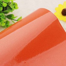 yazi plain white 반짝이 pvc 비닐 자체 접착 가구 광택 벽지 롤 주방 블랙 크기 10m for wall gold, 61cmx2.5m, 오렌지 1