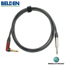 Belden BN-74SR015 벨덴 50974 고급형 오디오케이블 / 1.5미터 ㄱ자 6.3mm(TS) - 6.3mm(TS) 타입 NEUTRIK 사일런트 커넥터