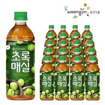 맛있는웅진식품 초록매실 500ml x 20개 농축액 매실음료 펫음료사무실 대용량 업소용 식당용 간식 소스, 상세페이지 참조, 상세페이지 참조