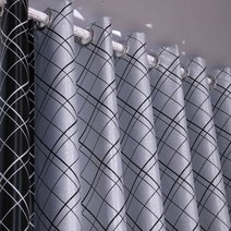 미국식 마름모꼴 조립 스타일 자카드 차광 커튼 거실 침실 식당 서재 단열 커튼