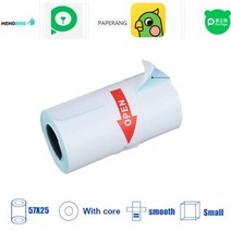 감열지 포스용지 열전사 인쇄 용지 1 롤 Paperang Peripage 미니 프린터 모바일 블루투스 금전 등록기 롤 57x25mm POS 프린터, 1 sticker(57X25mm)