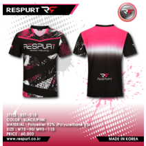 리스퍼트 RST018 경기용 티셔츠 남성배드민턴의류