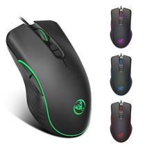HXSJ A867 게임용 마우스 7 버튼 6400Dpi 광학 USB 유선 데스크탑 마우스 RGB 백라이트 마우스 PC 컴퓨터 노트북 게이머, 매크로 프로그래밍 게이밍 마우스