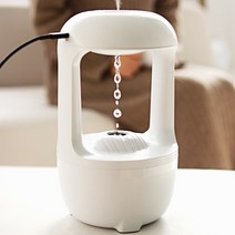 808 거꾸로 무중력 물멍 원형 초음파 미니 가습기 + 2in1 셀카봉 패키지 (사무실 원룸 독서실 무드등 편리한세척), 원형 화이트+(2in1 셀카봉 색상랜덤 증정 패키지)