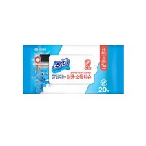 [스카트] 잘닦이는 살균 소독 티슈 20매, 4개