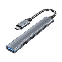 네트워크 허브 공유기 5In 1 PC 노트북 스플리터 USB C 허브 데이터 전송 전원 공급 기가비트 이더넷 멀티, CHINA_은