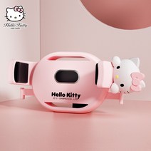 헬로키티 차량용 스마트폰 거치대 자동차 휴대폰 홀더 핑크 송풍구 걸이식 세로 회전, M 1개