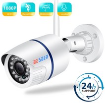 홈 야외 무선 보안 cctv 카메라 besder icsee 1080p p2p wifi 오디오 녹음 ip 유선 알람 총알 야외 sd 카드 슬롯 최대 128g, 1080p 카드 없음, 나는 플러그, 6mm