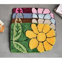 아파트 현관입구 컬러 플라워 발매트 원룸꾸미기 아파트현관 자취방 부엌, 빅플라워 소 (브라운), 빅플라워 소 _브라운