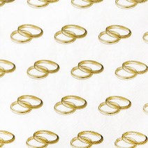파스텔크래프트 IHR 냅킨아트 602609 Rings gold 냅킨20매 33x33cm 0499, 20매입, 혼합색상