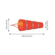 풍향계 풍속계 풍향 웨더 베인 정원 바람개비 6080100cm windsock 야외 용, 적회색-m