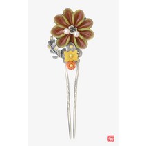 NASCHENKA 나스첸카 혜여 [나스첸카] 그린티 커피티 _ 사문석 뒤꽂이 신랑어머니한복 쪽진머리비녀