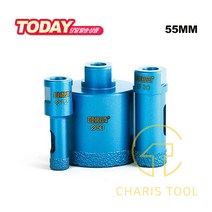 이화다이아몬드 융착코아비트 EC-BSL 55mm 포세린타일기리 융착코아 시공 그라인더 아답터 핸드드릴 석재 화강석 대리석 강화타일 천공용 EHWA 카리스툴, 1개