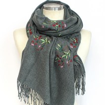 당일배송 고급스런 꽃 자수 머플러 목도리 숄 선물 여성