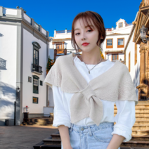 따뜻한 쁘띠 숄더스카프 간절기 원피스 블라우스 티셔츠코디