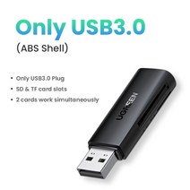 UGREEN 카드 판독기 USB 3.0 & 유형 c에 SD 마이크로 TF 판독기에 PC 휴대용 퍼스널 컴퓨터 부속품 똑똑한 기억 Cardreader 메모리 블랙박스 핸드폰 게임기, CHINA_Only USB3.0