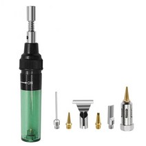 무선히팅건 디월트 밀워키 마끼다 보쉬 열풍기 히팅건 휴대용 가스 납땜 인두 가스 블로워, 6개 세트