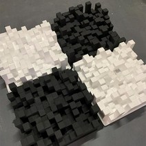 사운드디퓨저 스튜디오 반사판 사운드 스피커 원목 음향 음향판 분산재 음향반사판, 단일사이즈, 다크 그레이 (필수 4개이상)