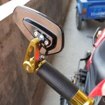 바이크 핸들 설치용 백미러 한쌍 다이캐스팅, GS1000033D블랙