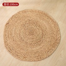 라탄러그 라탄러그 대나무편직 카페트 다다미 심플 베이윈도우 원형 바닥매트 수공예편직 수초 거실러그 갈대 티테이블