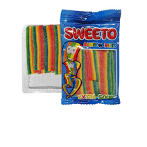 SWEETO 레인보우 벨트 새콤달콤 무지개 사우어 젤리 80g, 130