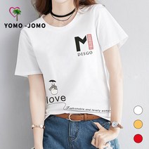 요모조모 여성 면스판 라운드넥 러블리 반팔티셔츠 SS 365