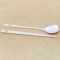 명품 총금부 은수저 80％ 93.75g, 칠보원앙 빨강 102