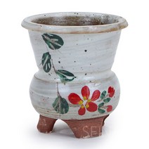 여주 꽃그림 수제 옹기화분 - 화분 다육이화분 다육 미니화분 다육이 토분 도자기 국내화분 토기분 옹기화분 소형화분 중형화분, 01_세인_여주 옹기화분_NO_01