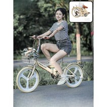 접이식 자전거 경량 가벼운 폴딩 반조립 여성용, Tiff 블루/단일 속도 16인치