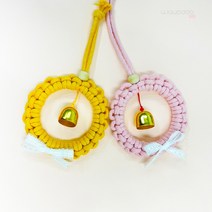 와요또 마크라메 도어벨 DIY키트 마크라메kit 우동끈, 노랑