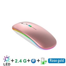 RGB 충전식 무선 마우스 컴퓨터 인체 공학적 미니 사일런트 USB 오피스 게임용 PC 노트북 Macbook 샤오미 Huawei, M81 lumino미국 6