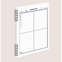 중고등 수학연습장 4분할 유선 스프링노트 더블트윈링, 그린