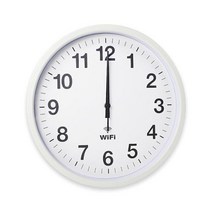 벽시계 스마트 와이파이 인치 화면 자동 시간 동기화 크리 에이 티브 간단한 현대 시계 벽 홈 장식 거실, White+18 inches 45.5 cm