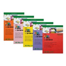 두성/OA팬시페이퍼 120g A4/OA용지 색상지, M06/연주황색, 1세트