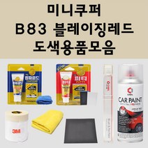미니쿠퍼 B83 블레이징레드 주문 자동차 붓펜 카페인트 도색 스프레이 퍼티 컴파운드 차량용, 미니쿠퍼붓펜:투명마감용붓펜(모비스)