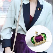 빈티지 궁중 크라운 브로치