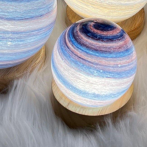 똑소녀 LED 우주 무드등 달 행성 은하수 무선 수면등 간접 조명, D(8cm)