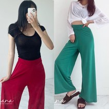 러브포텐 여성 쿨 와이드 롱팬츠 여름 롱팬츠 3컬러 완전스판 썸머 통바지 찰랑찰랑 롱슬랙스 와이드밴딩 바지
