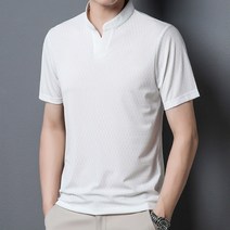 남자 남성 여름 반팔 티 쿨 시원한 무지 차이나 카라 헨리넥 반팔 티셔츠