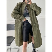 여자 봄 가을 루즈핏 피쉬테일 롱야상 자켓 M65 개파카 남여공용 아우터