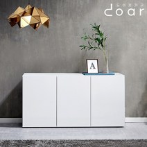 도아르 TV다이 높은거실장 티비다이 화이트 하이그로시 다용도 낮은 수납장, 1200 3문 거실장(다리없음)-화이트