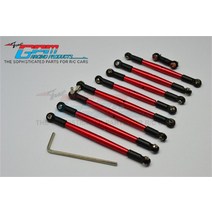 트랙사스서밋 GPM 합금 완료 타이로드-TRAXXAS 116 MINI E-REVO/MINI SUMMIT RC 업그레이드 용 9PCS, [01] 빨간